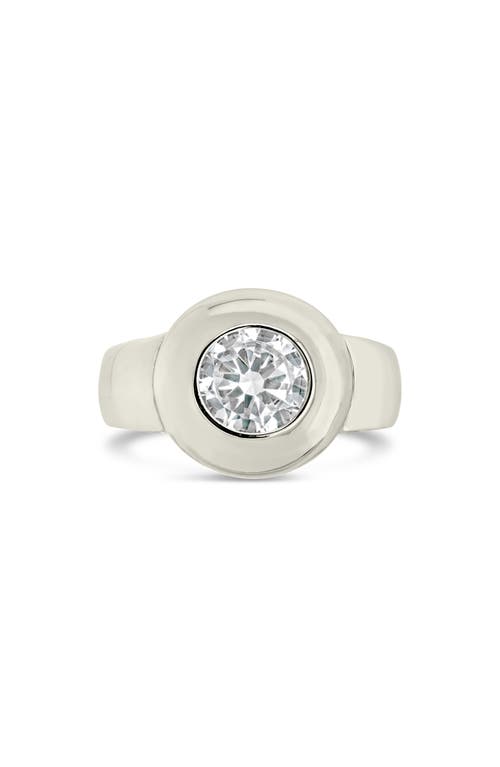 Sterling Forever Zora Cubic Zirconia Dome Signet Statement Ring