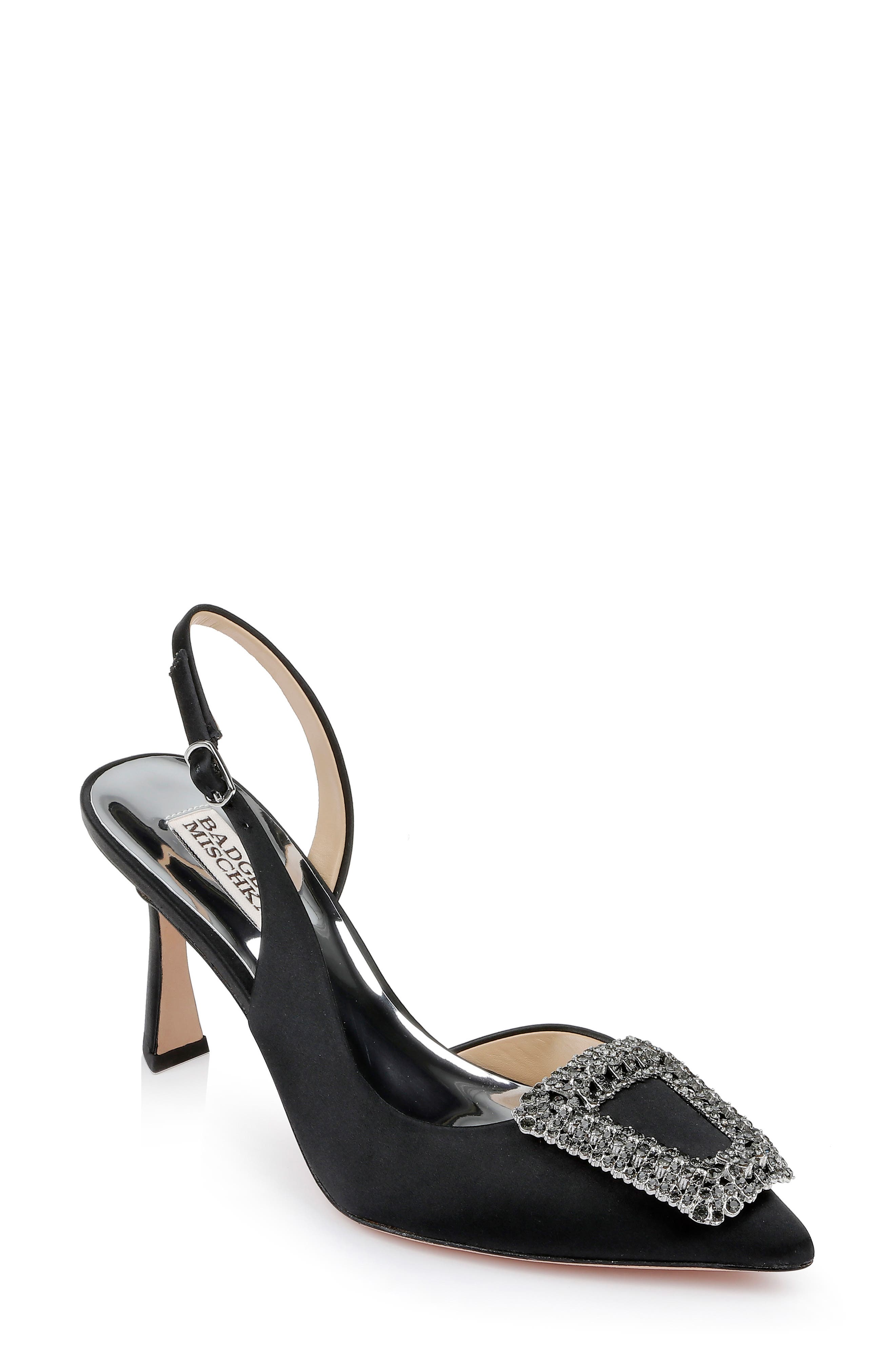 Badgley Mischka Collection Enida Slingback Half d'Orsay Pointed Toe Pump, Main, color, 