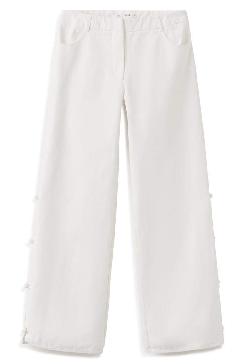 MANGO TEEN Knot Detail Straight Leg Trouser Jeans, Alternate, color, 