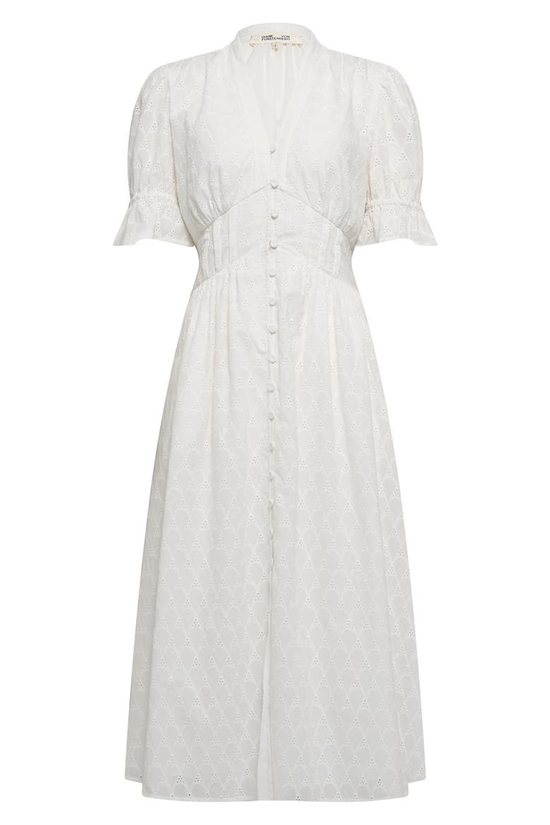 Erica Eyelet A-Line Dress, Alternate, color, IVORY