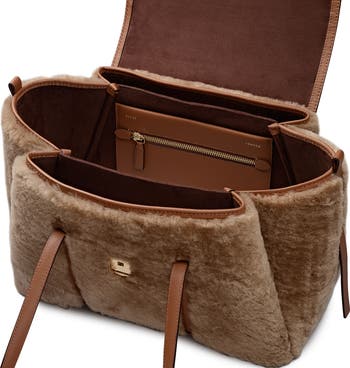 The Chancery - Shearling Medium Flapover Shoulder Bag