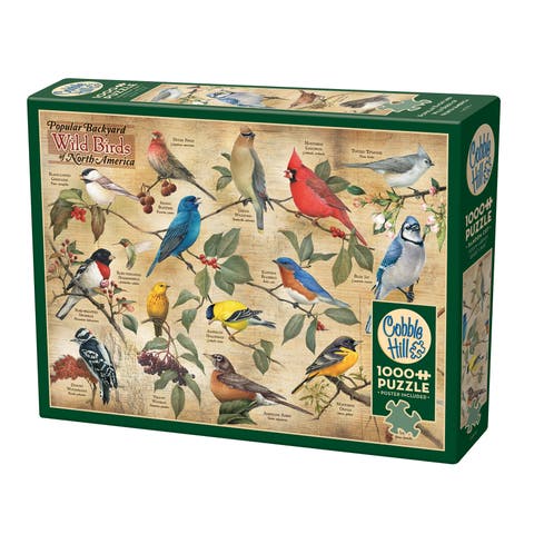 Popular Backyard Wild Birds of North America 1000 Piece Puzzle