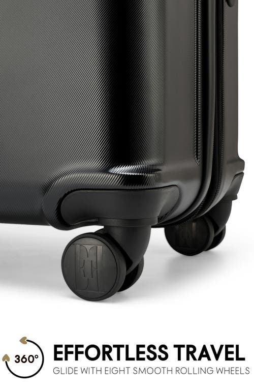 Elle Expedition 3 Piece Expandable Polycarbonate Spinner Luggage Set In Black
