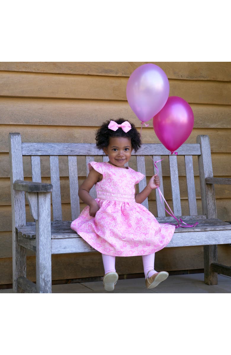 Rachel Riley Floral Damask Dress, Alternate, color, Pink