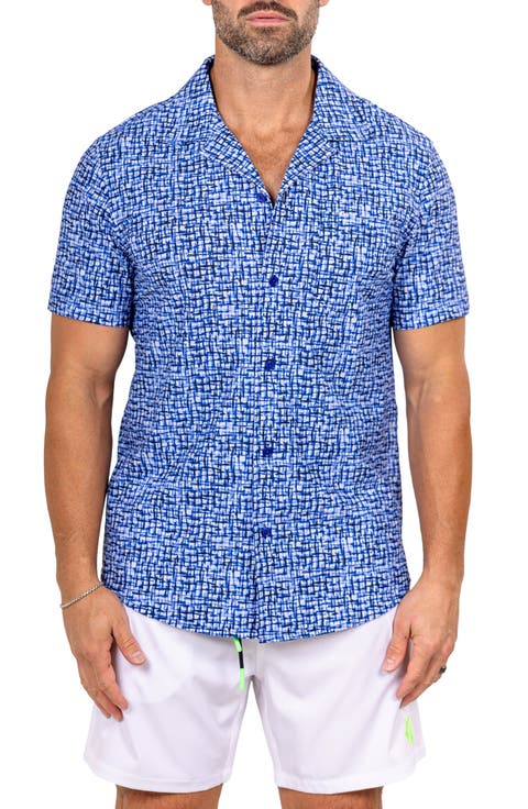 Marthy Blue Camp Shirt