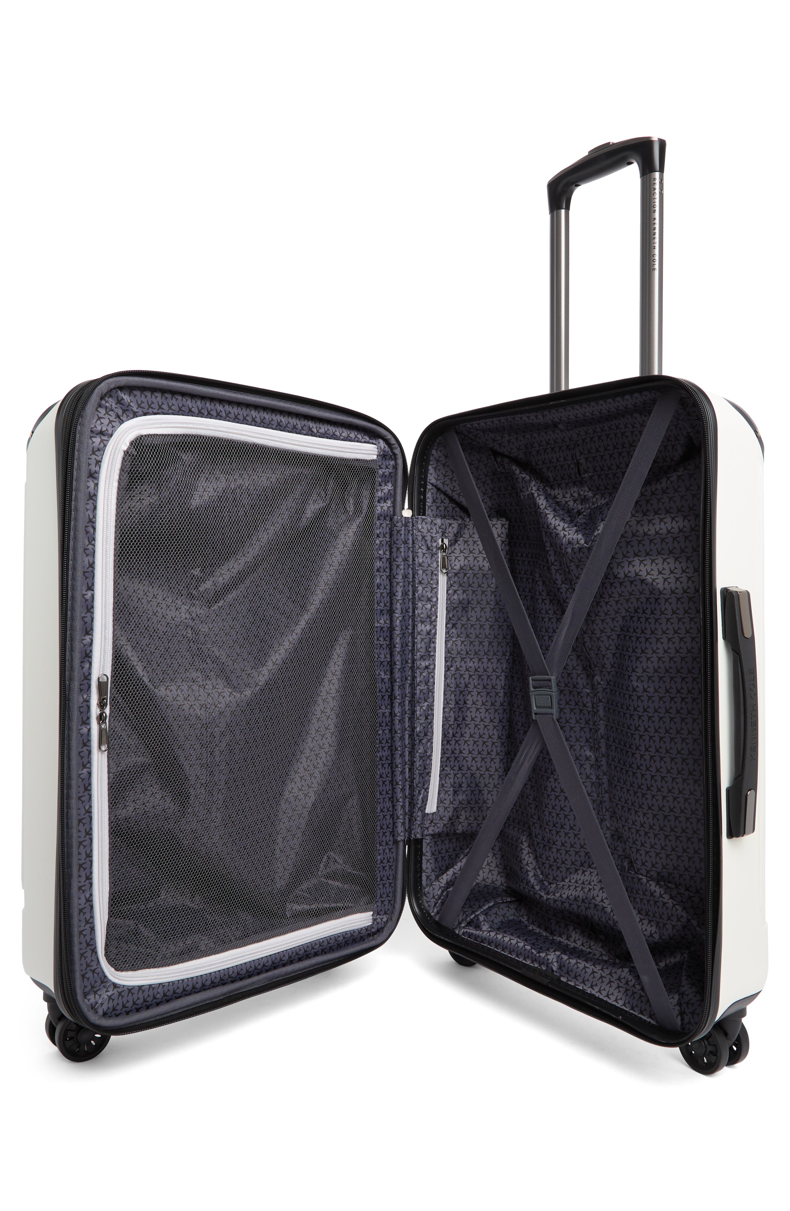 Kenneth Cole Flying Axis 24" Hardside Spinner Luggage, Alternate, color, Coconut White