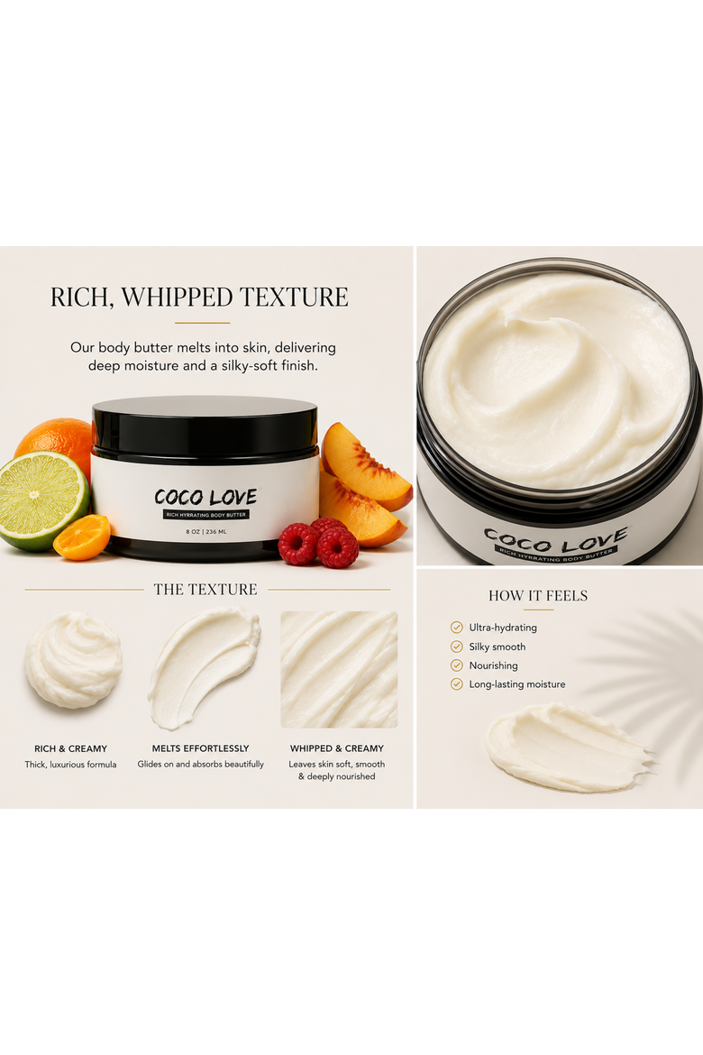 Coco Love Whipped Body Butter, Alternate, color, White