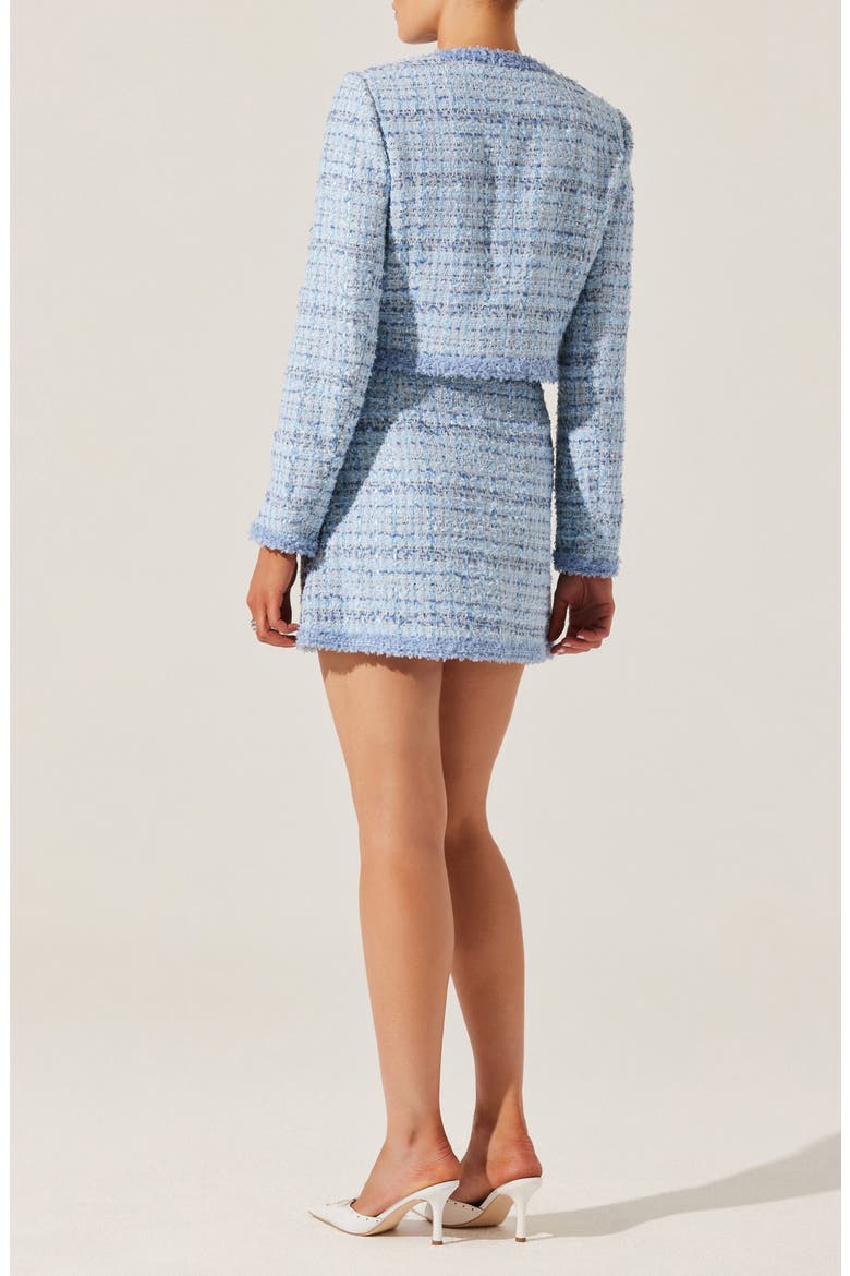 Milena Tweed Jacket, Alternate, color, BLUE