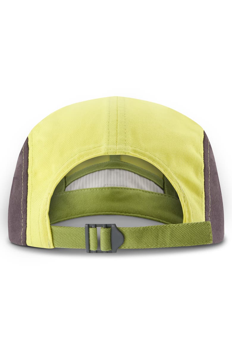 Colorblocked Striped Baseball Cap, Alternate, color, Lemon
