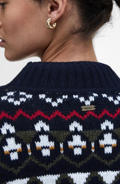 Barbour Larisa Fair Patterned Sweater In Blue