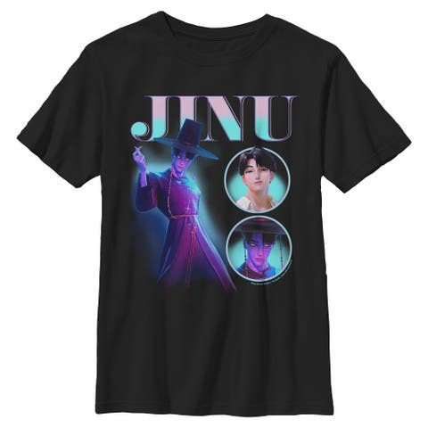 Boy's KPop Demon Hunters Jinu Saja Boy Collage  Graphic T-Shirt