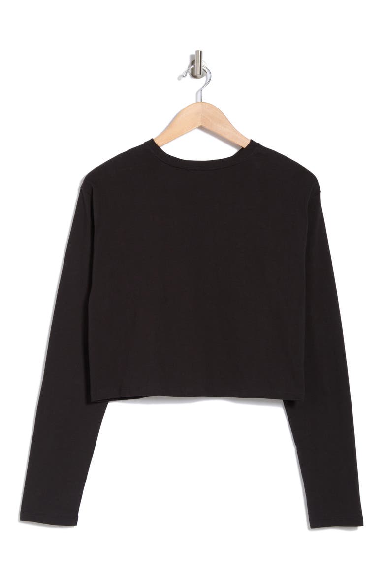 Crop Long Sleeve T-Shirt, Alternate, color, BLACK001
