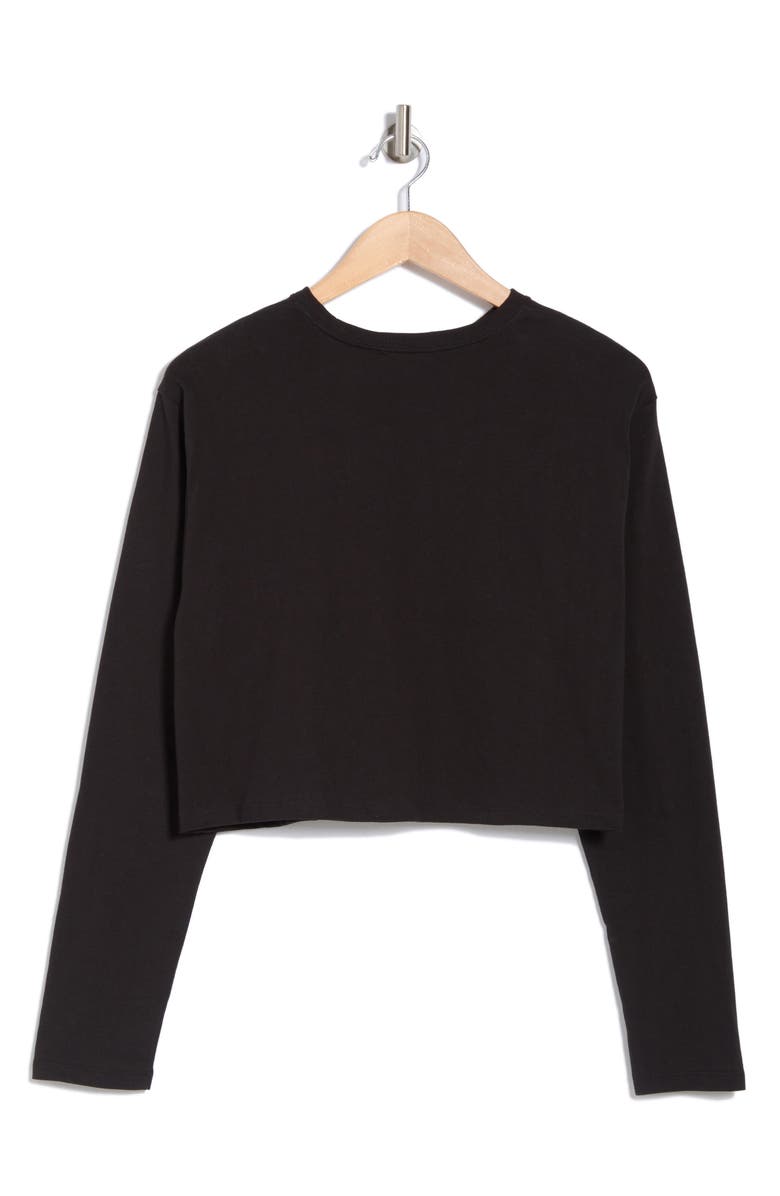 Good American Crop Long Sleeve T-Shirt, Alternate, color, 