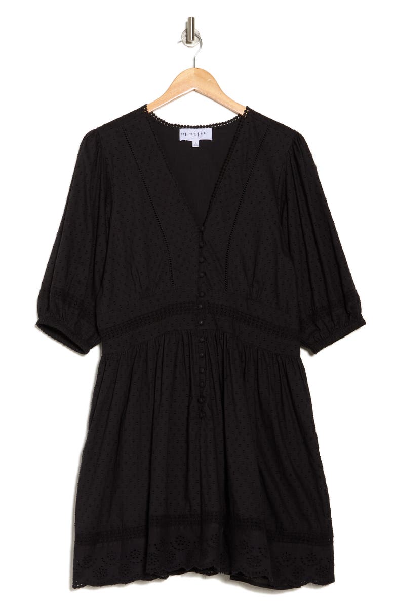 Embroidered Eyelet Short Sleeve Dress