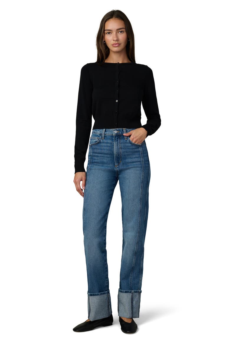 The Margot Cuffed High Waist Straight Leg Jeans, Alternate, color, TOME