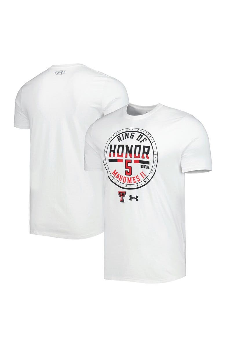 Under Armour Men's Under Armour Patrick Mahomes White Texas Tech Red Raiders Ring of Honor T-Shirt, Main, color, White