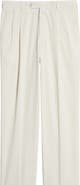 Berle Pleated Seersucker Cotton Dress Pants
