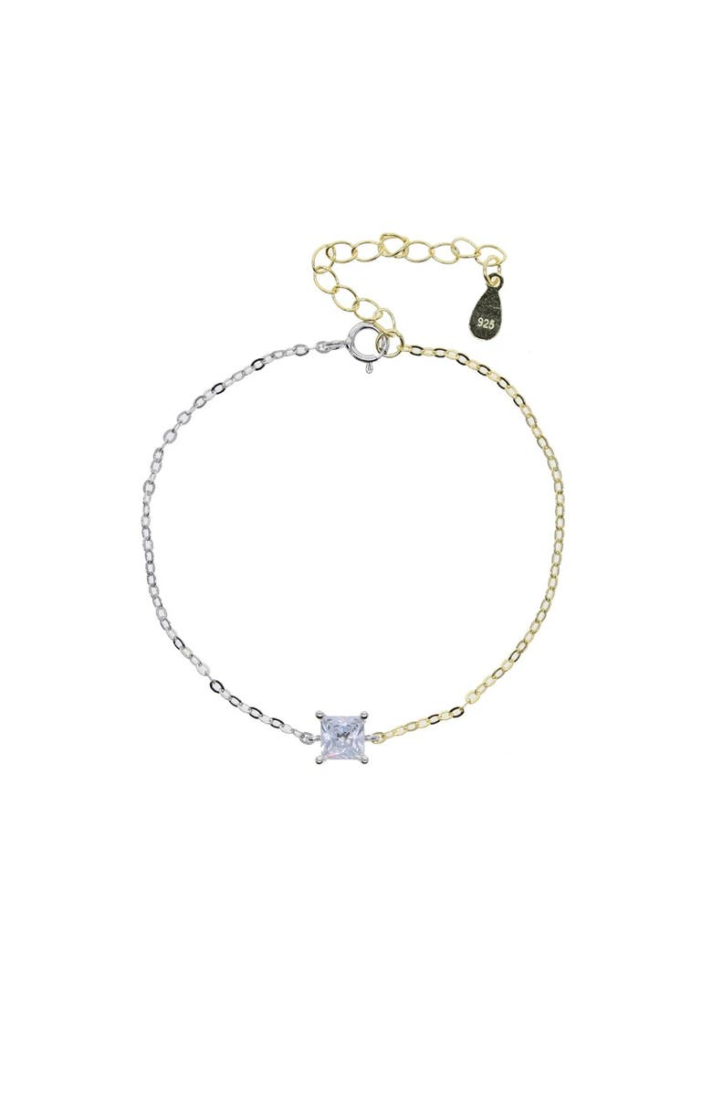 Mazin Jewels Avignon Bracelet-Square, Main, color, Gold / Silver