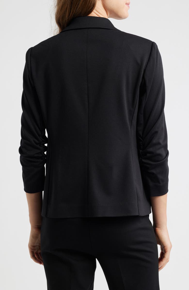 AK ANNE KLEIN Scrunched Sleeve Ponte Blazer, Alternate, color, 