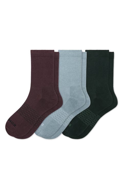 3-Pack Solid Half Calf Socks
