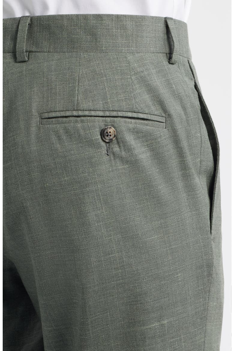 Patrick Stretch Tropical Wool, Silk & Linen Blend Pants, Alternate, color, OLIVE