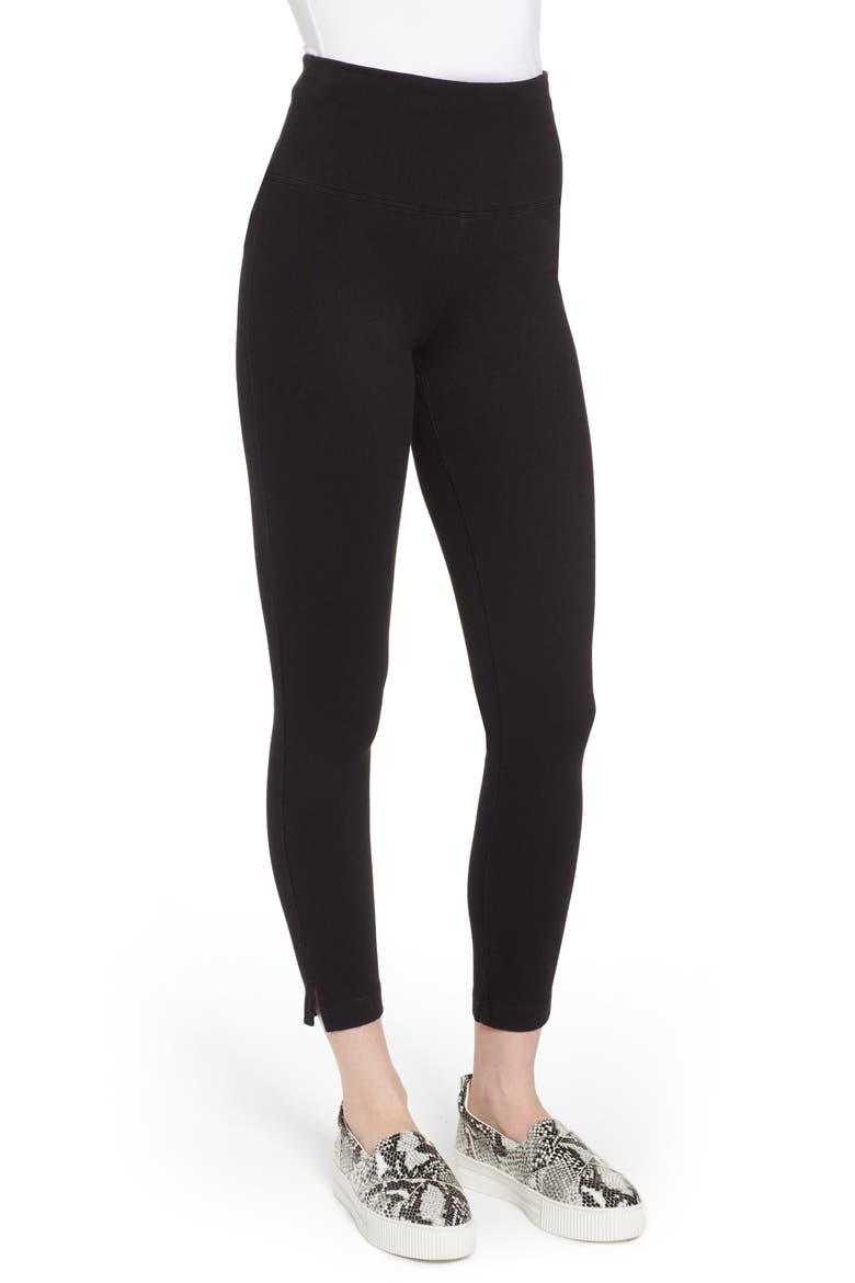 Lyssé High Waist Skinny Denim Leggings, Alternate, color, BLACK
