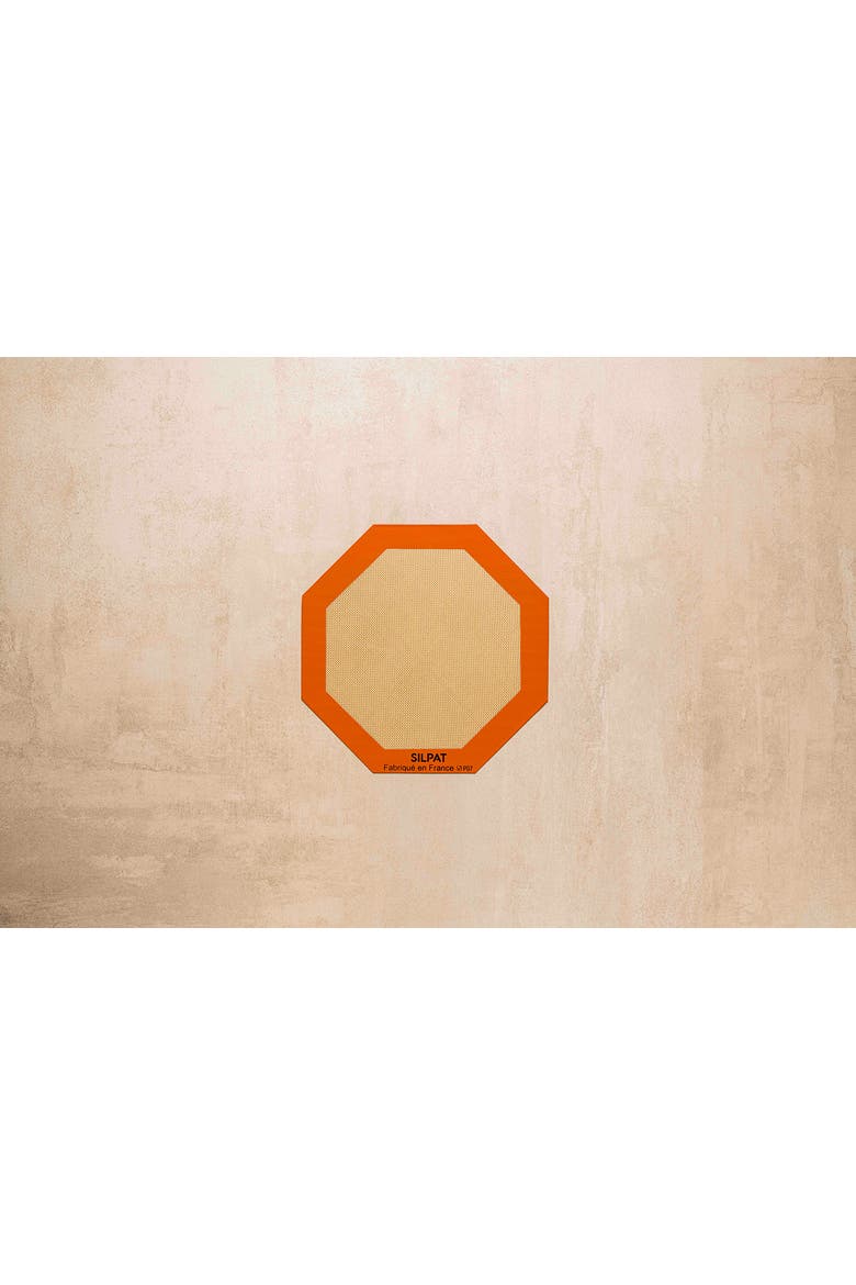 Non-Stick Silicone Microwave Baking Mat, 10.25-Inch, Octagon, Alternate, color, Orange