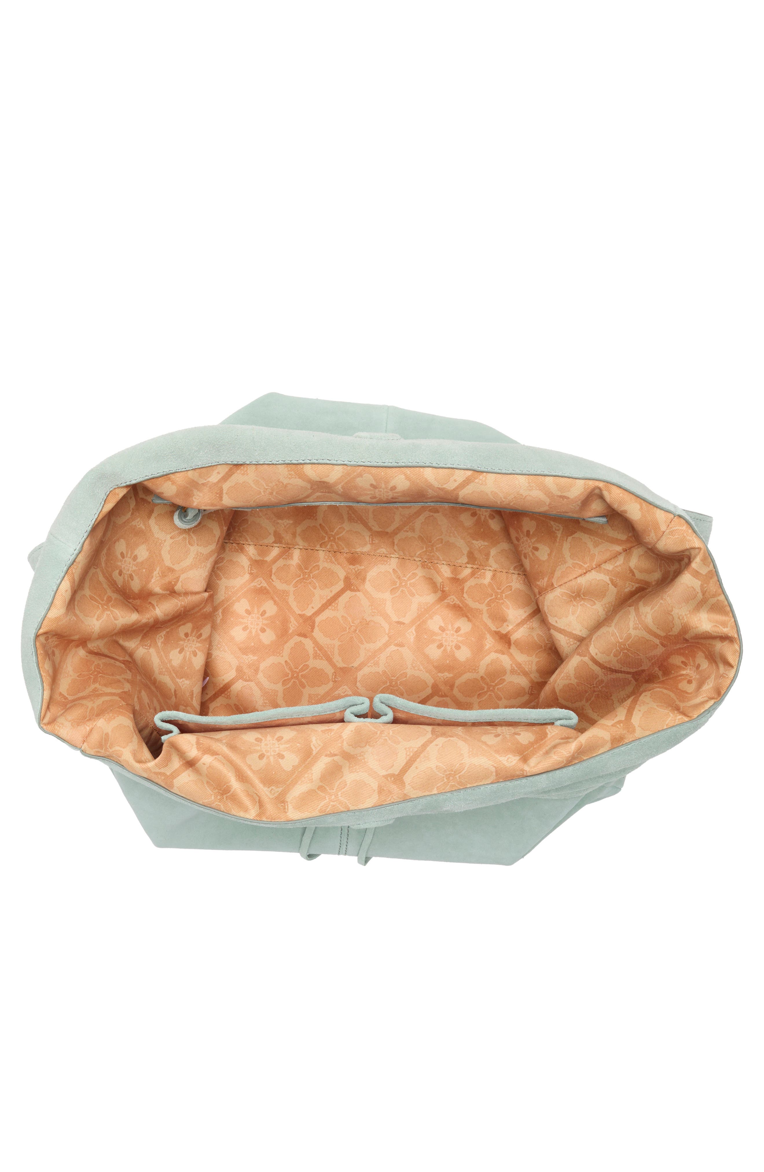 Clem Leather Hobo Bag, Alternate, color, SAGE CRYSTAL SOFT COW SUEDE LE