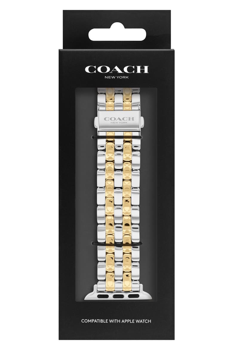 Signature Bracelet Apple Watch® Watchband, Main, color, SILVER TWO TONE