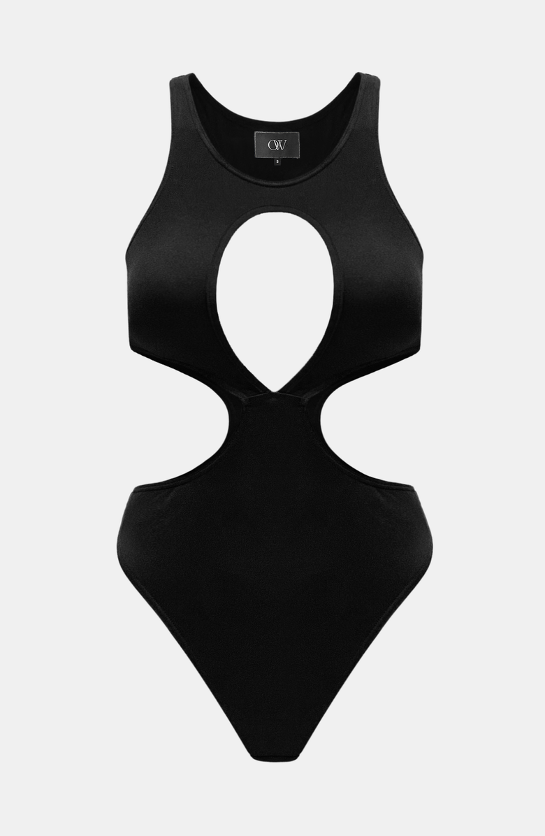 OW Collection BILLIE Bodysuit, Alternate, color, Black