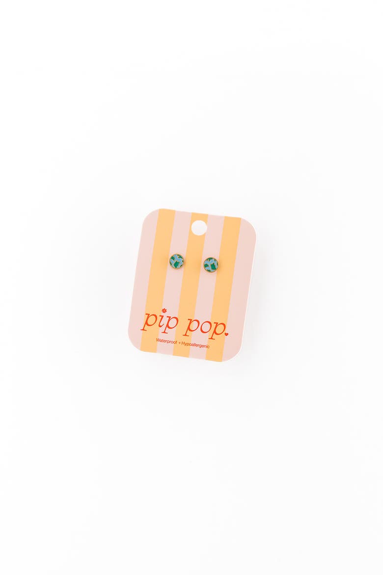 Earth Stud Earrings, Alternate, color, Multi