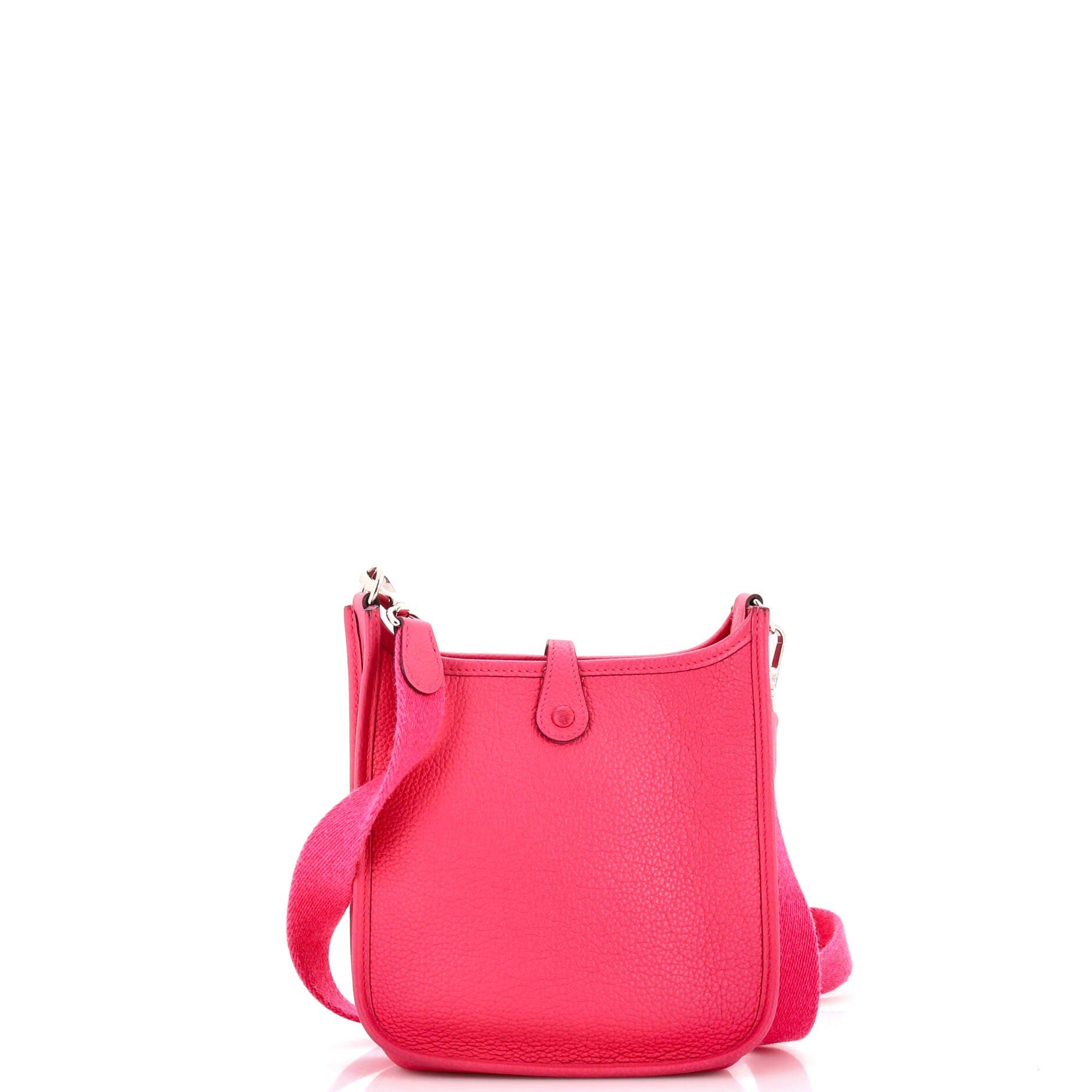 Pre-Owned Hermes Evelyne Bag Gen III Clemence TPM, Alternate, color, Rose Shocking