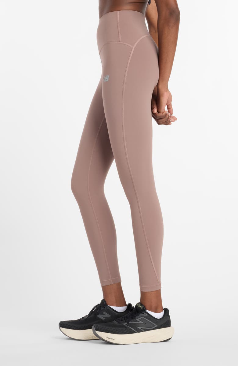 New Balance RC Performance High Waist Leggings, Alternate, color, Brown