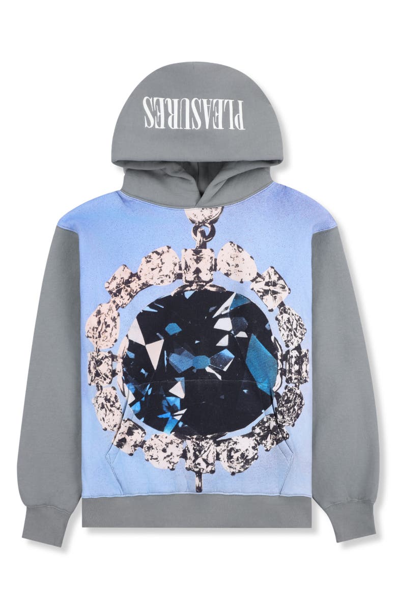 PLEASURES x Richard Bernstein Mythic Hope Pullover Hoodie, Alternate, color, Grey