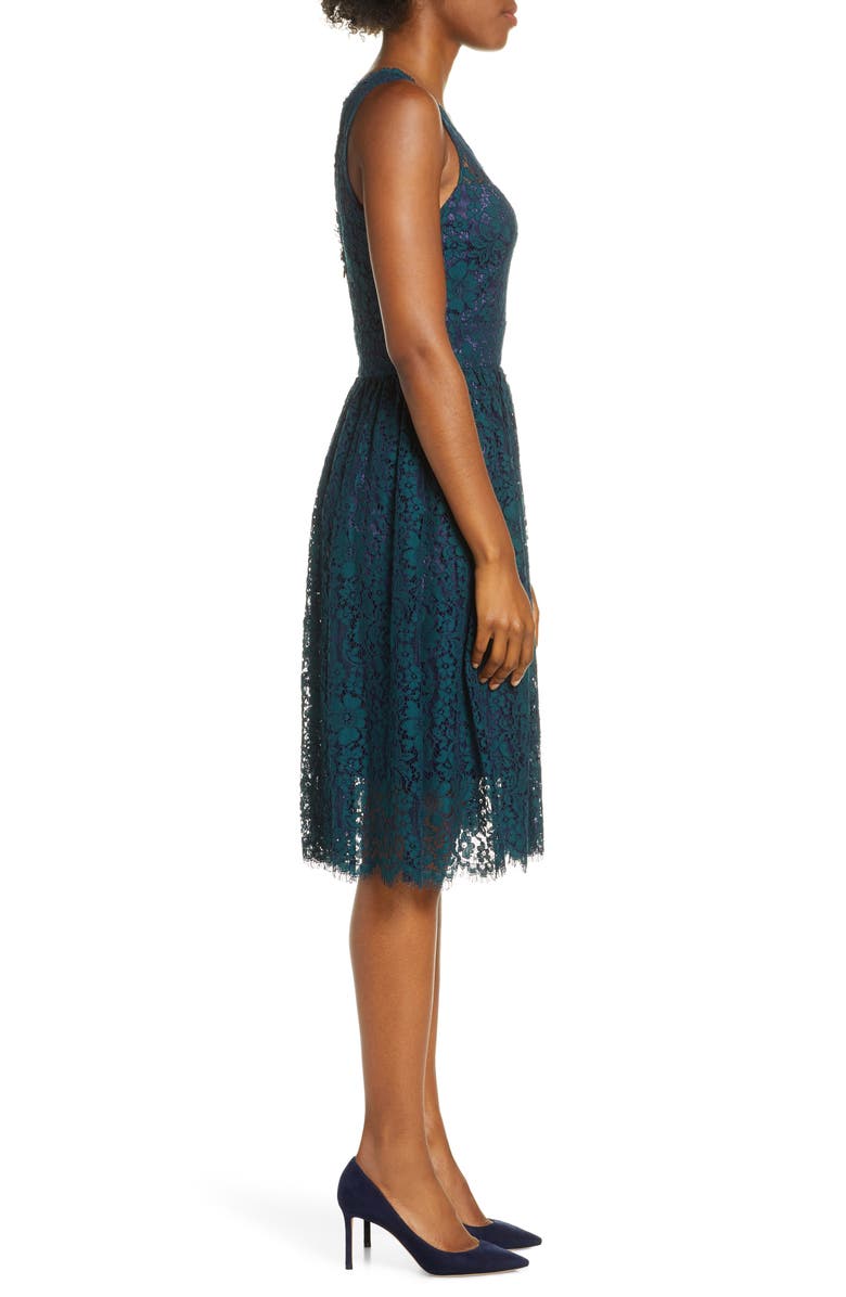 Eliza J Lace Fit & Flare Dress, Alternate, color, 
