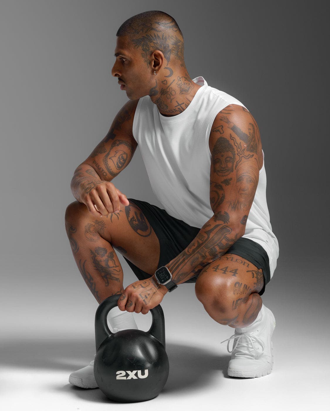 2xu Mens Signature Tank In White