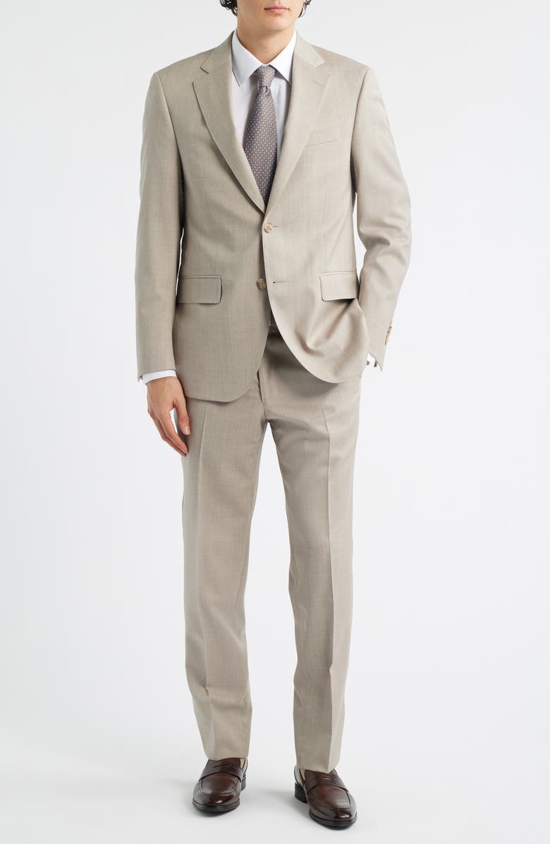 Peter Millar Flynn Classic Fit Tan Wool Suit, Alternate, color, Tan