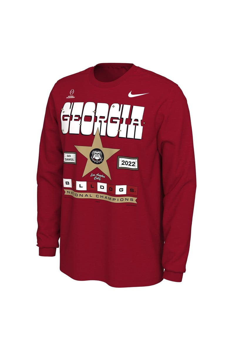 Nike Men's Nike Red Georgia Bulldogs College Football Playoff 2022 National Champions Celebration Long Sleeve T-Shirt, Alternate, color, 