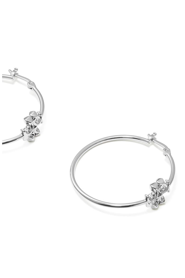 Eleanor Hoop Earrings, Alternate, color, TORY SILVER