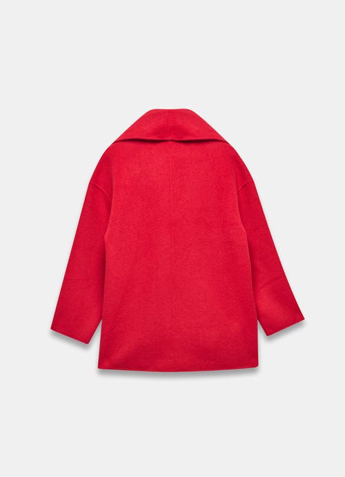 Mint Velvet Wool Blend Hand Finished Scarf Coat In Red