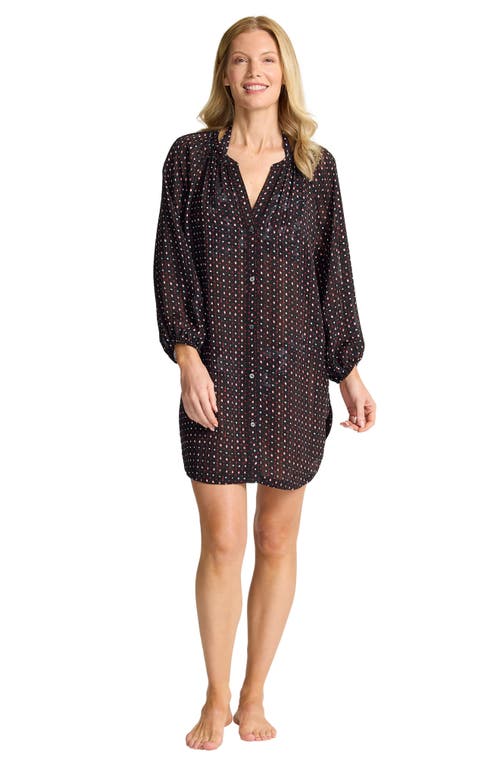 Tommy Bahama Sunset Blooms Long Sleeve Cover-up Dress In Multi