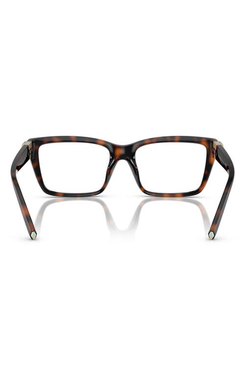 Tiffany & Co . 54mm Pillow Optical Glasses In Havana