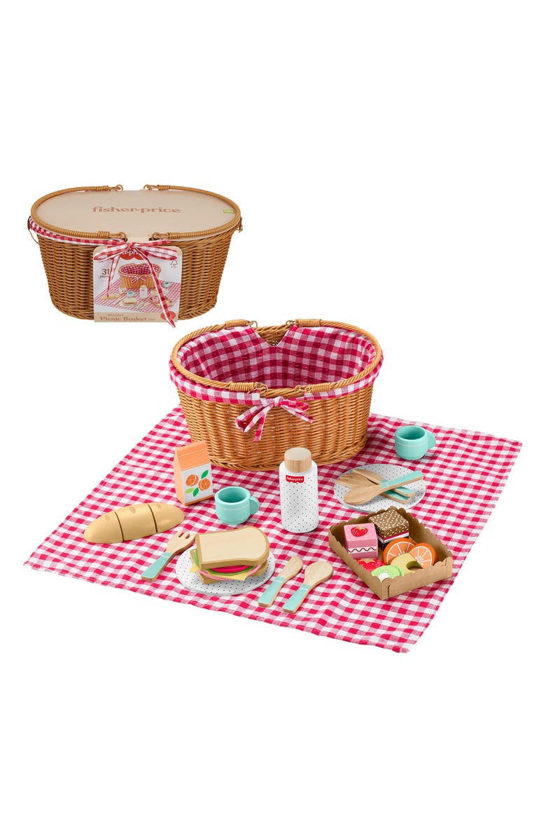 FISHER PRICE Wooden Picnic Basket Playset, Alternate, color, 