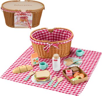 Wooden Picnic Basket Playset