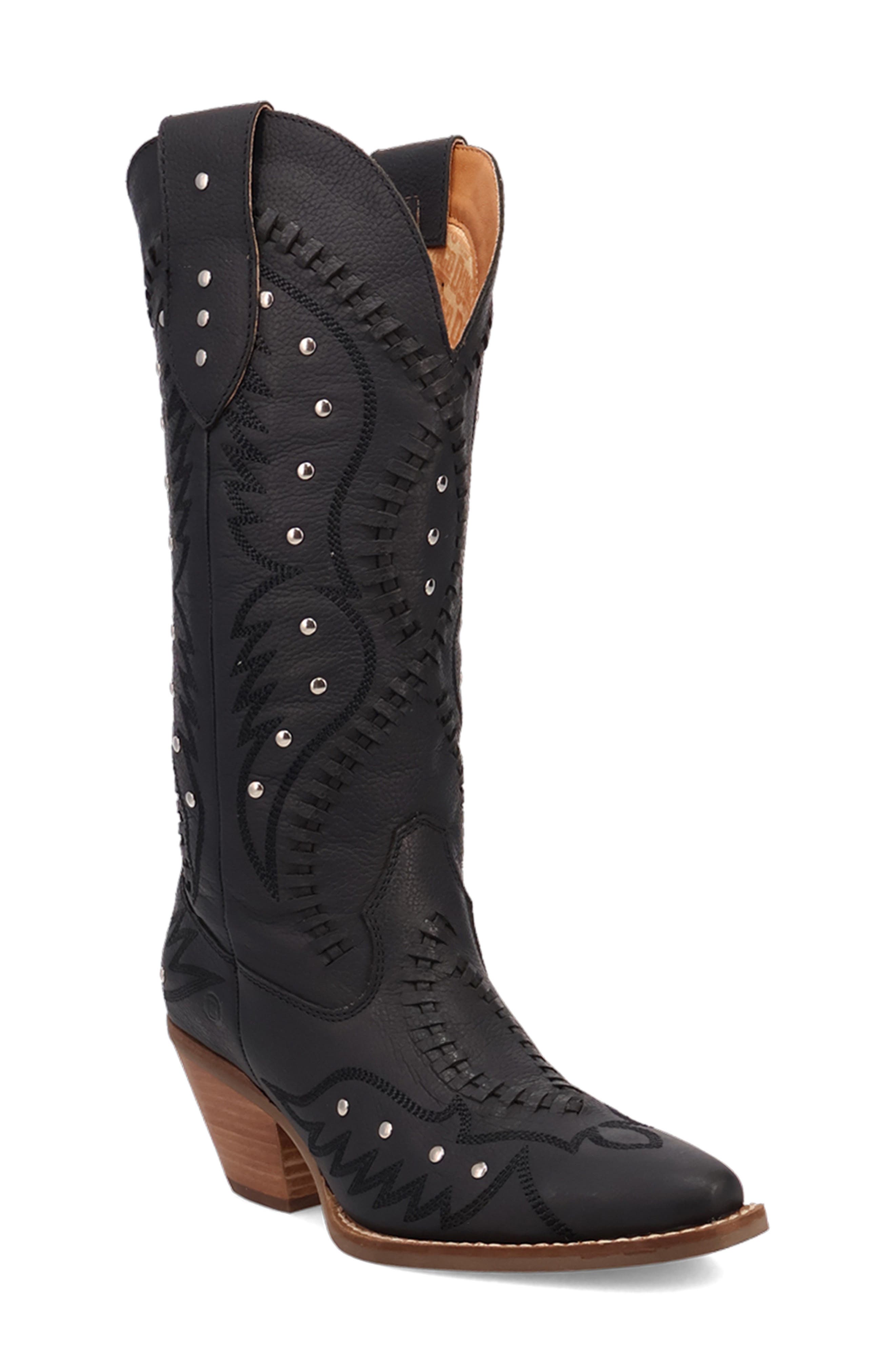 Dingo Pretty 'N Pink Western Boot, Main, color, Black
