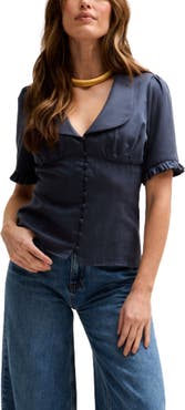 LILY AND LIONEL Rachel Vintage Inspired Short Sleeve Shirt