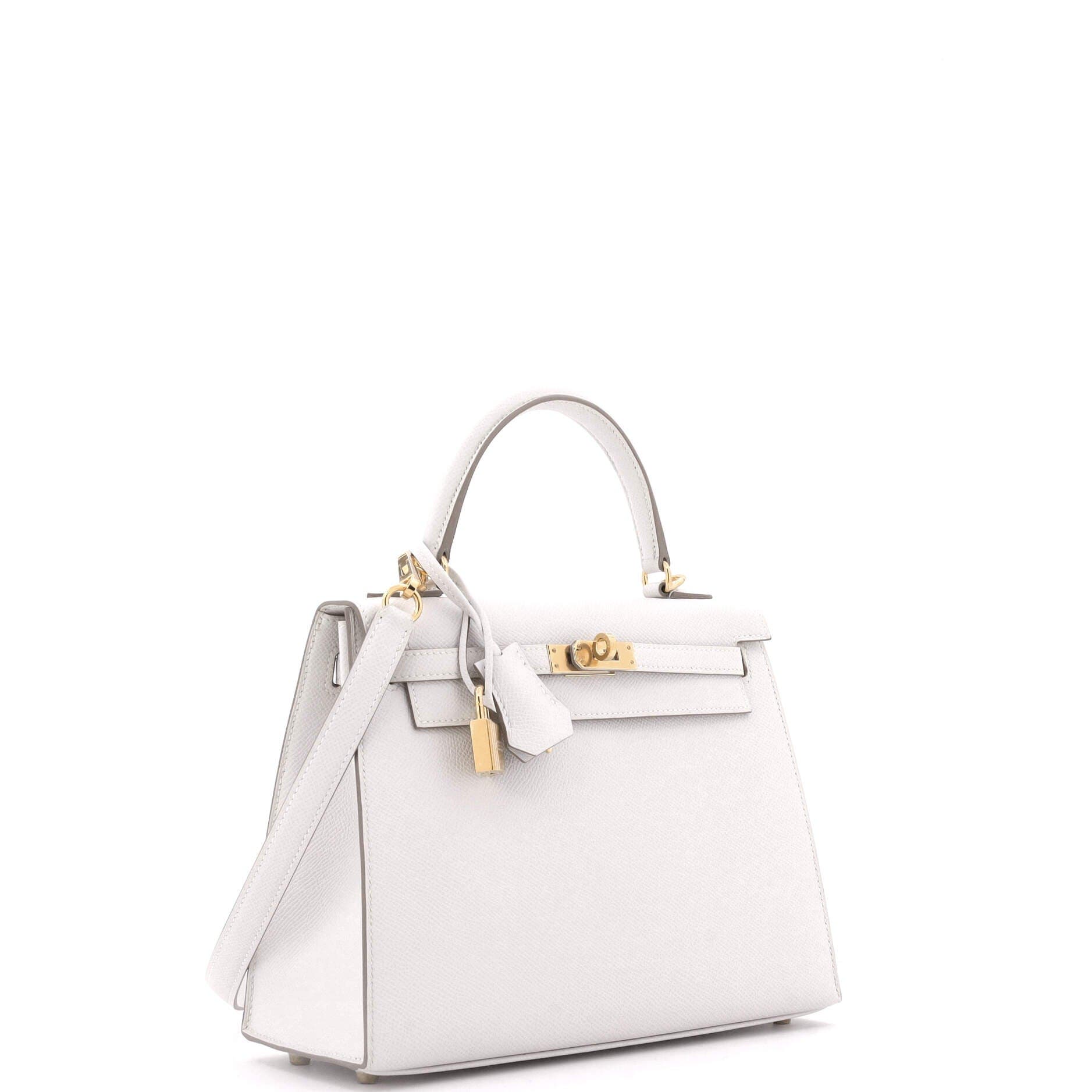 Pre-Owned Hermes Kelly Handbag Grey Epsom with Gold Hardware 25, Alternate, color, 