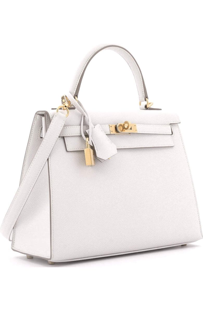 Pre-Owned Hermes Kelly Handbag Grey Epsom with Gold Hardware 25, Alternate, color, Gris Pale