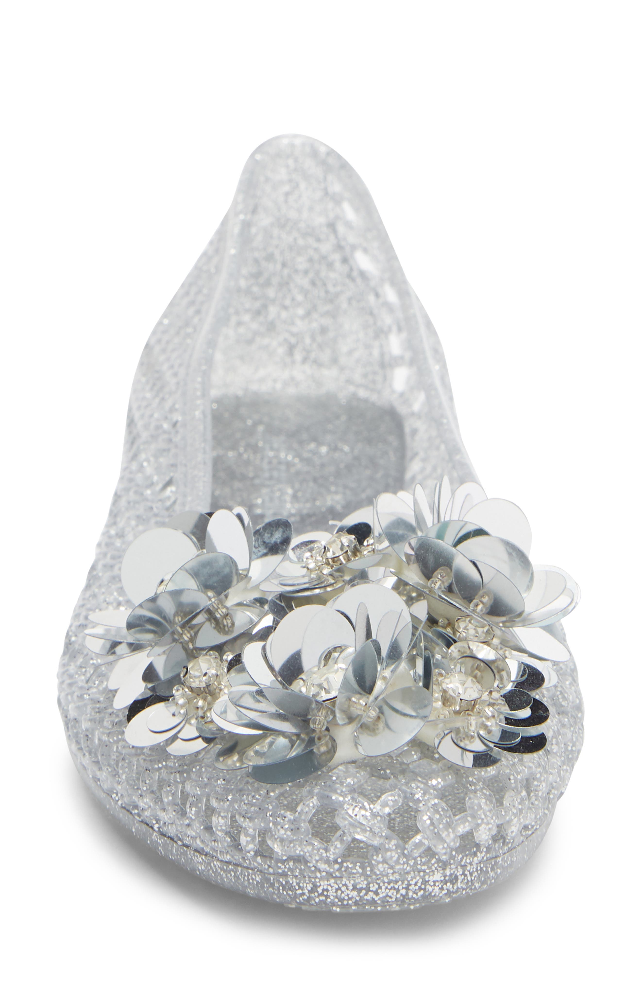 Jeffrey Campbell Kaiz Jelly Flat, Alternate, color, Silver Glitter Silver