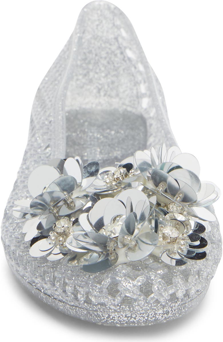 Jeffrey Campbell Kaiz Jelly Flat, Alternate, color, Silver Glitter Silver